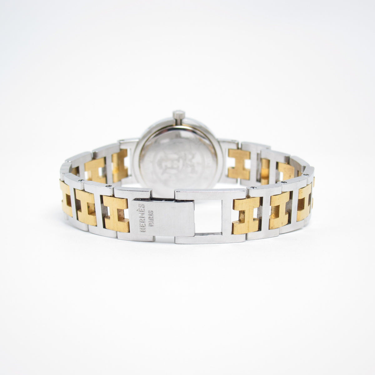 Hermès Vintage Clipper Two-Tone Watch with Box and Guarantee