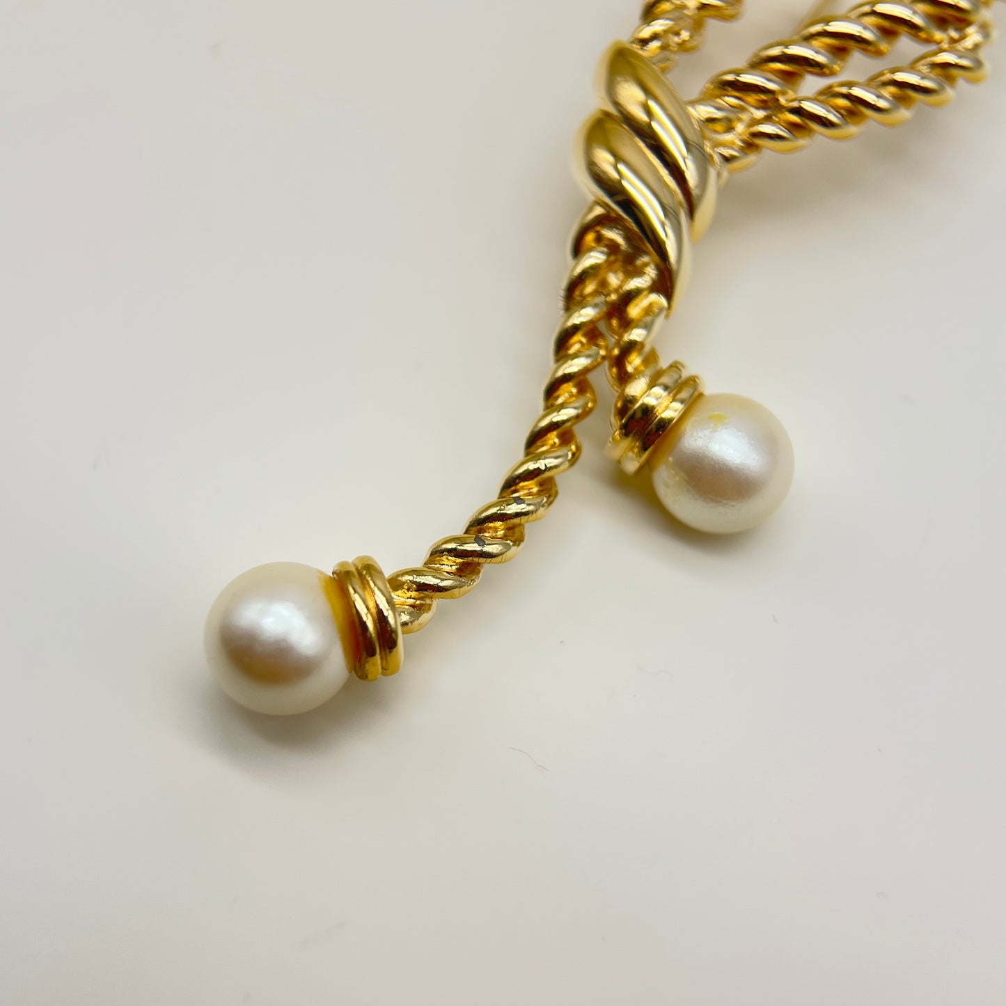 Givenchy Vintage Rope Motif with Pearl Brooch