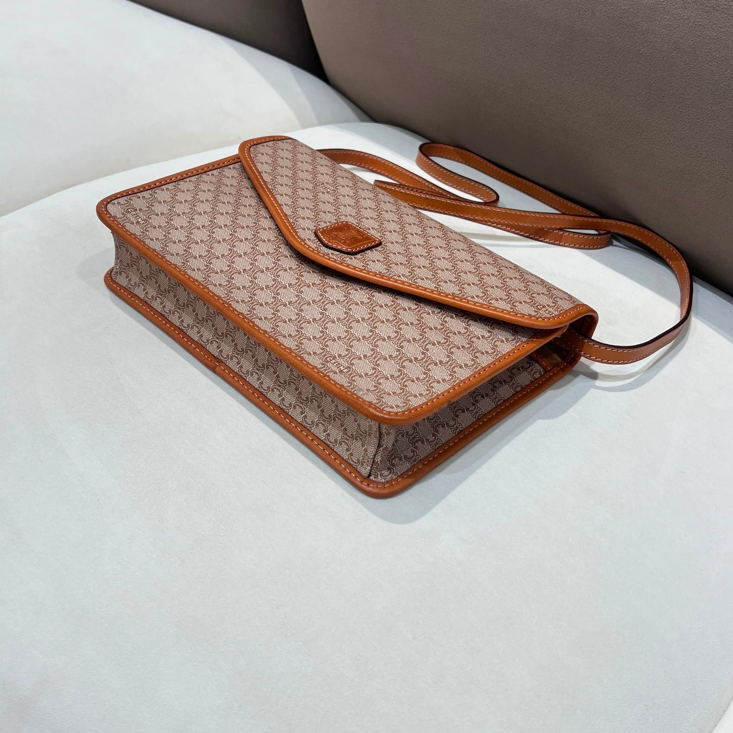 Celine Vintage Macadam Monogram Canvas Shoulder Bag