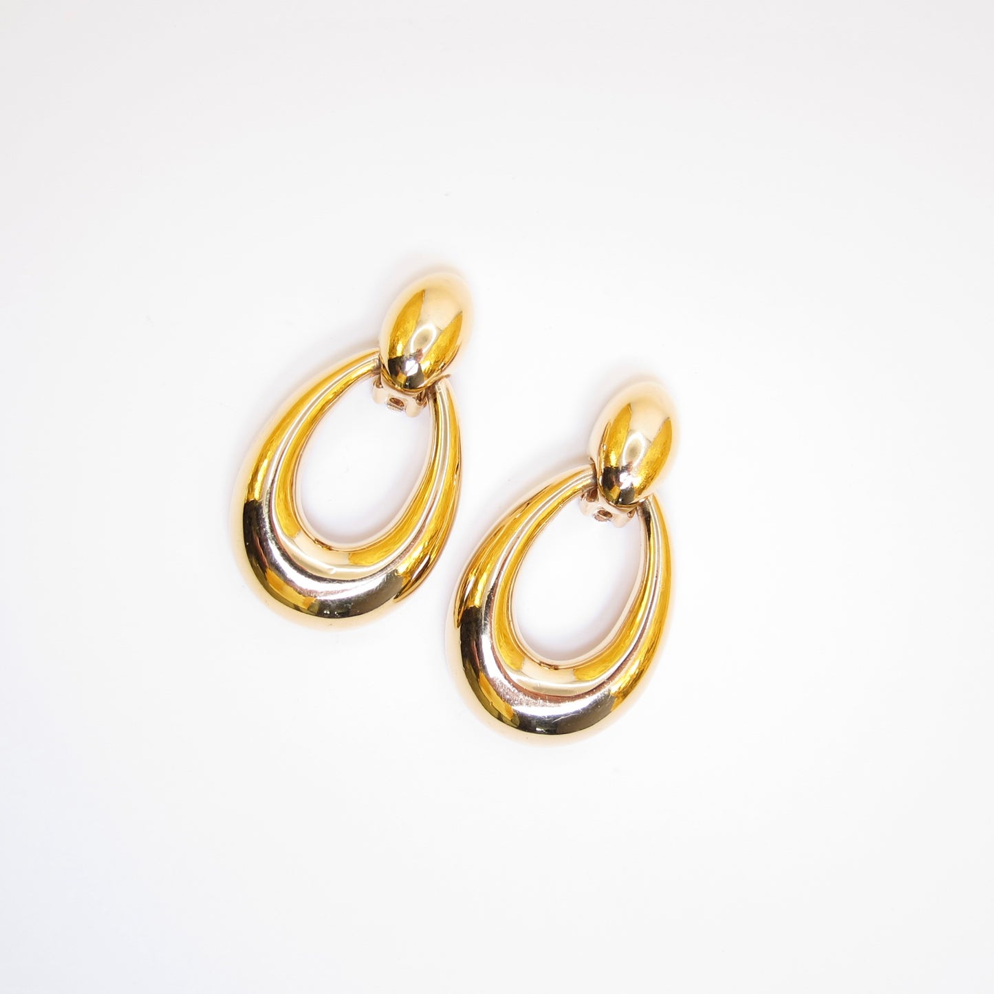 Christian Dior Vintage Stylish Golden Clip-on Earrings