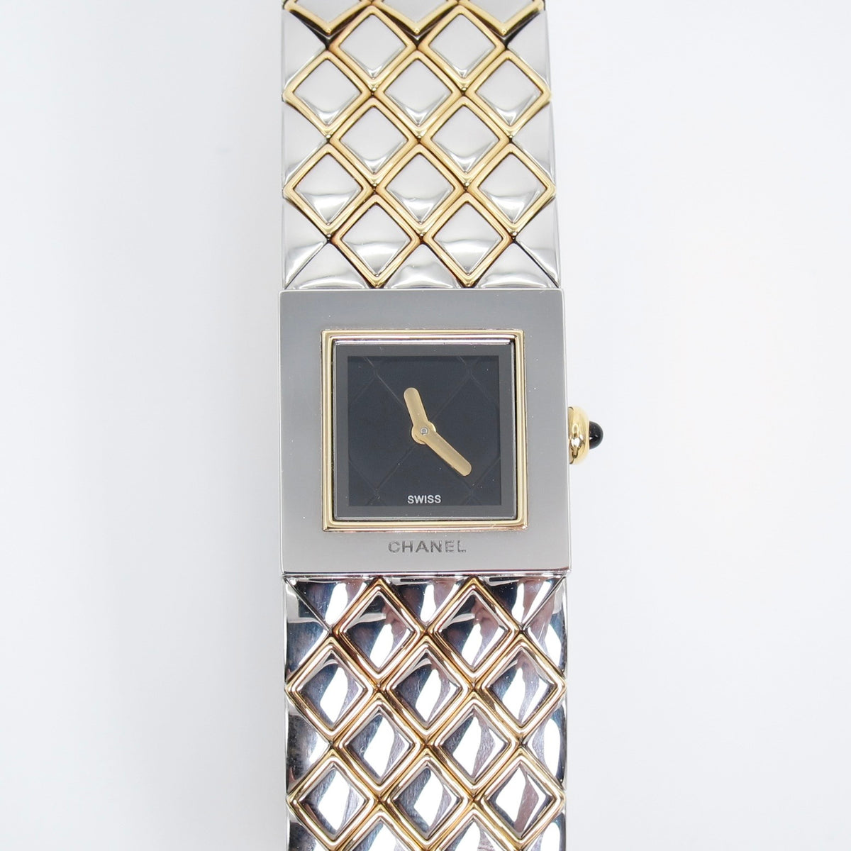Chanel Vintage Matelasse 18K Gold & Stainless Steel Watch