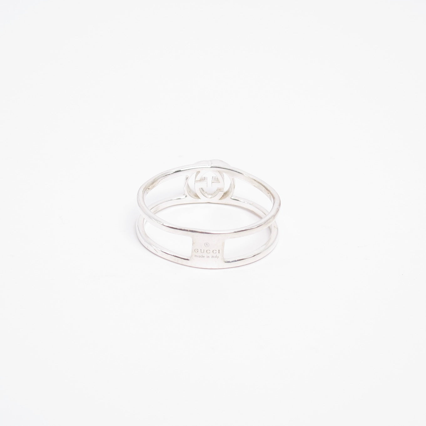 Gucci Vintage Interlocking G 925 Silver Ring