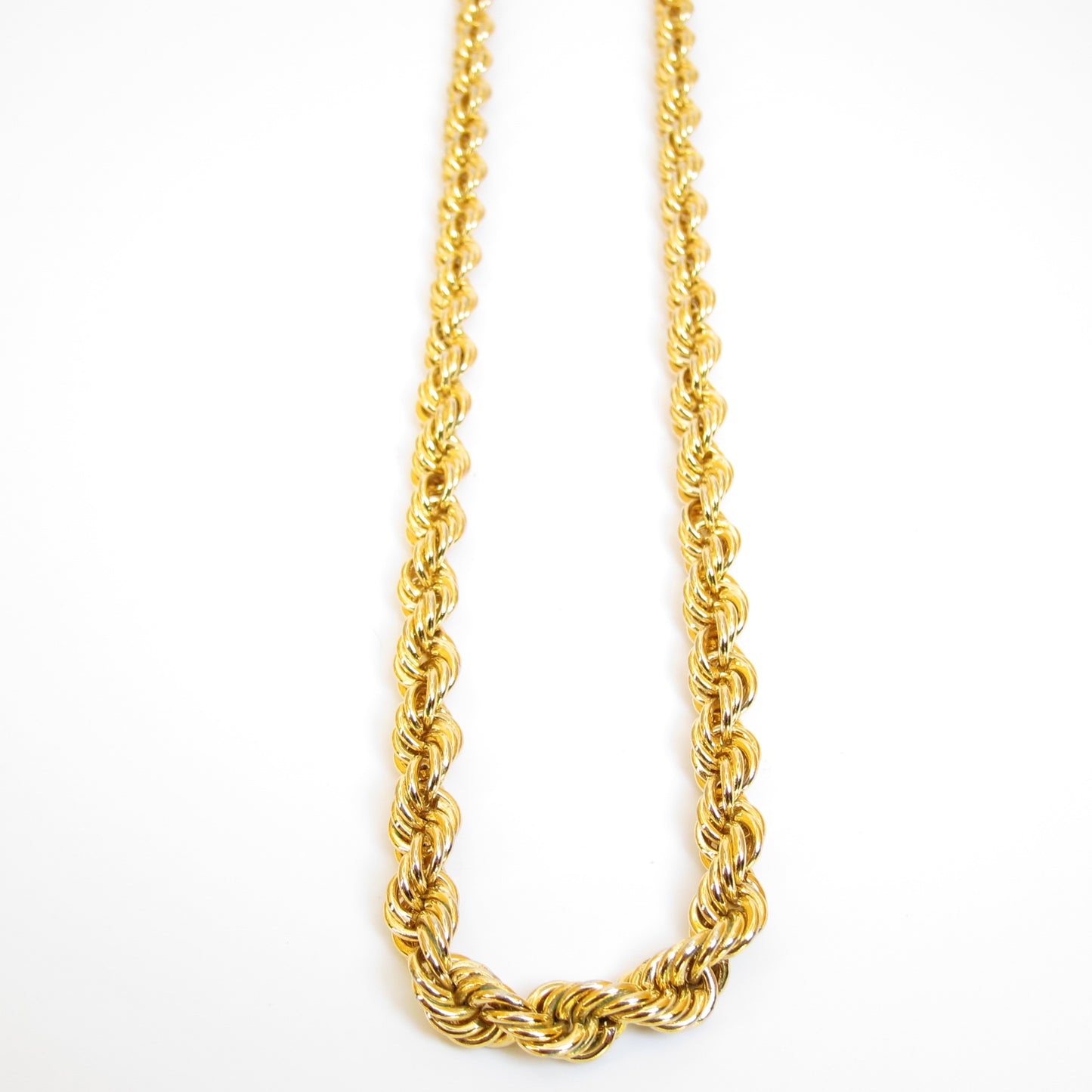 Christian Dior Vintage Twisted Golden Chain Necklace