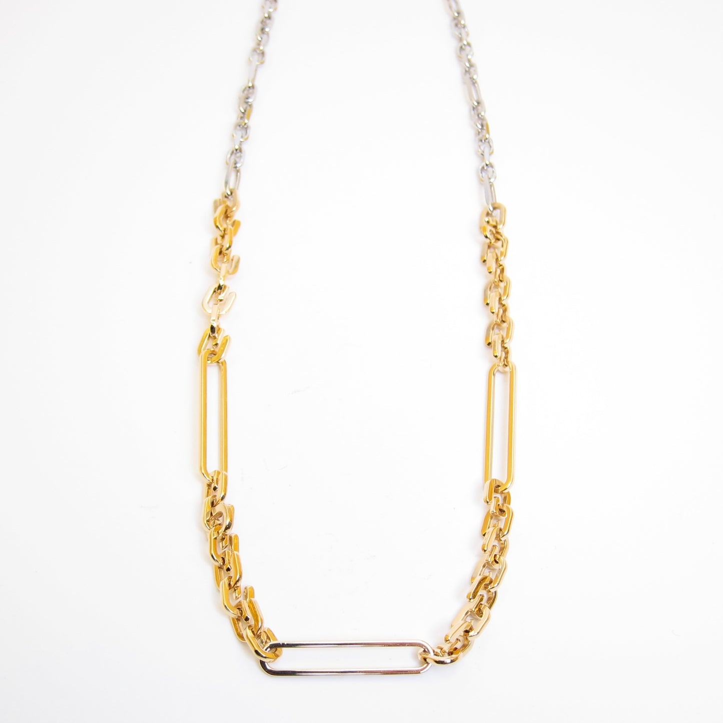 Givenchy Vintage G Logo Two Tone Necklace