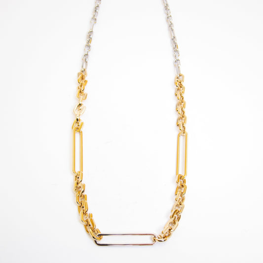 Givenchy Vintage G Logo Two Tone Necklace