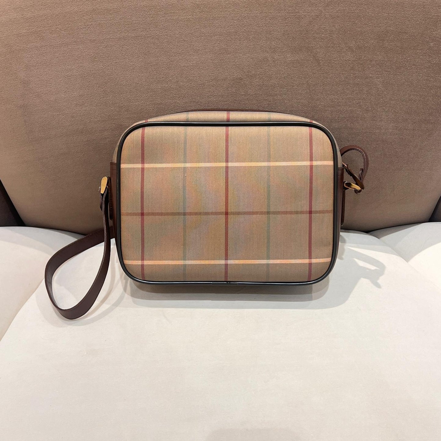 Burberry Vintage Nova Check Canvas Shoulder Bag
