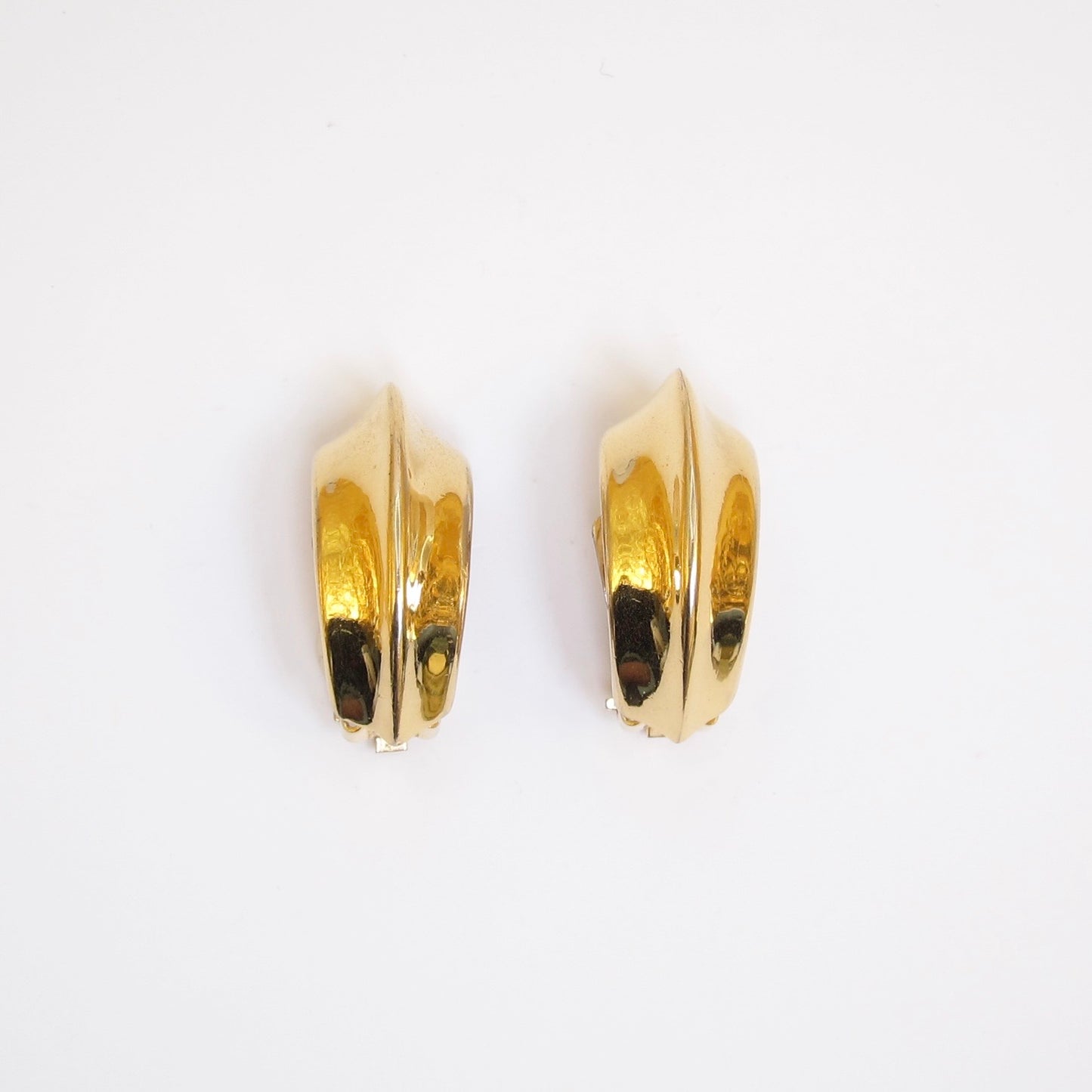 Yves Saint Laurent Vintage Stylish Golden Clip-on Earrings