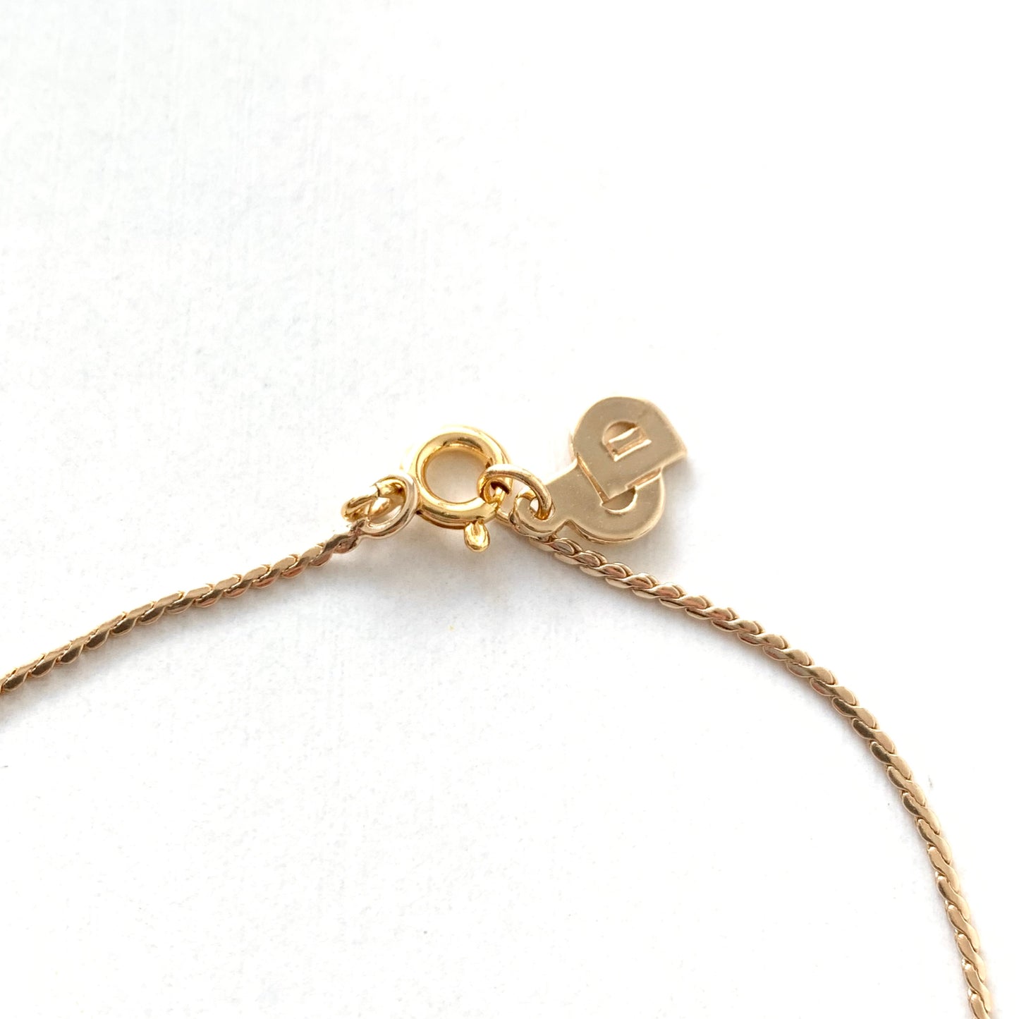 Christian Dior Vintage CD Logo with Rhinestone Golden Bracelet