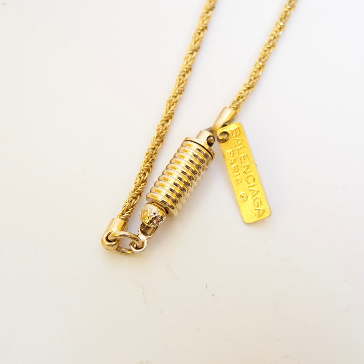 Balenciaga Vintage Bag Motif Pendant Golden Long Necklace