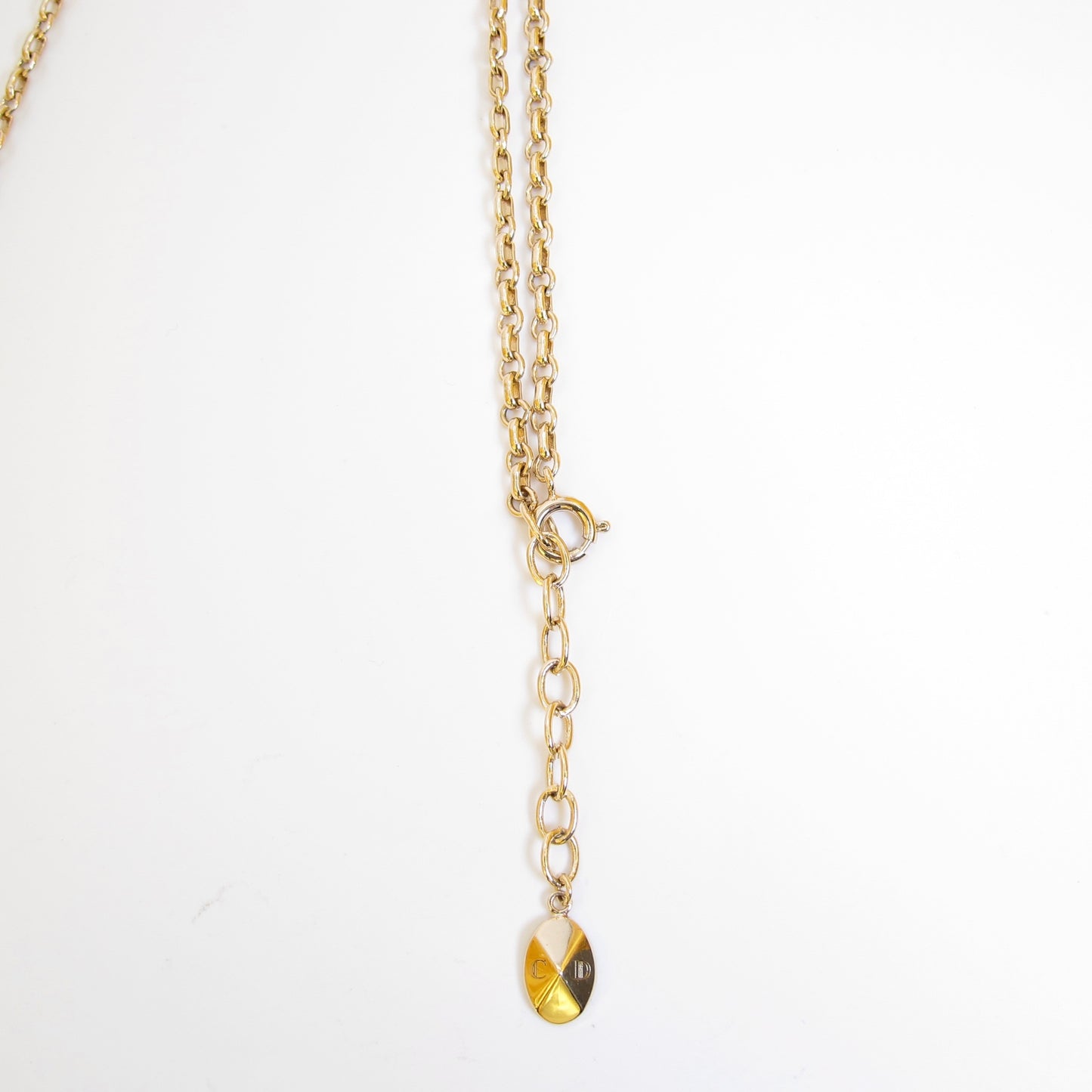 Christian Dior Vintage Stylish Golden Long Necklace