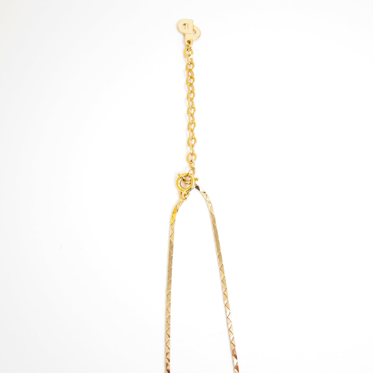 Christian Dior Vintage Rhinestone Heart Gold-Tone Necklace