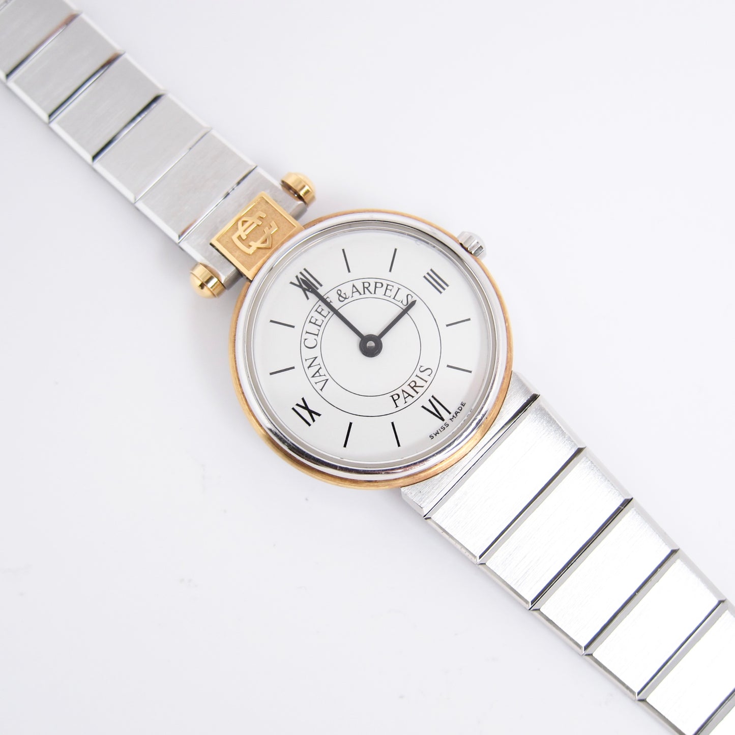 Van Cleef & Arpels Vintage La Collection Round White Face Two Tone Watch