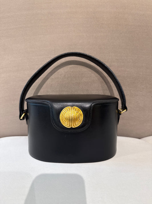 Givenchy Vintage Golden Buckle Oval Shape Top Handle Handbag