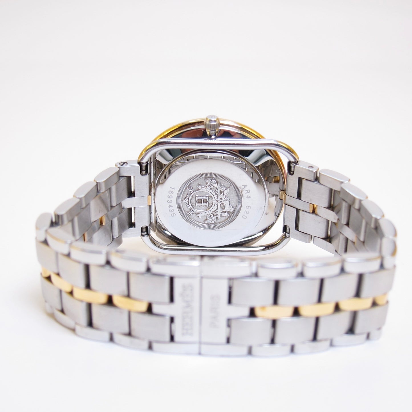Hermes Vintage Arceau Ivory Dial Two Tone Watch