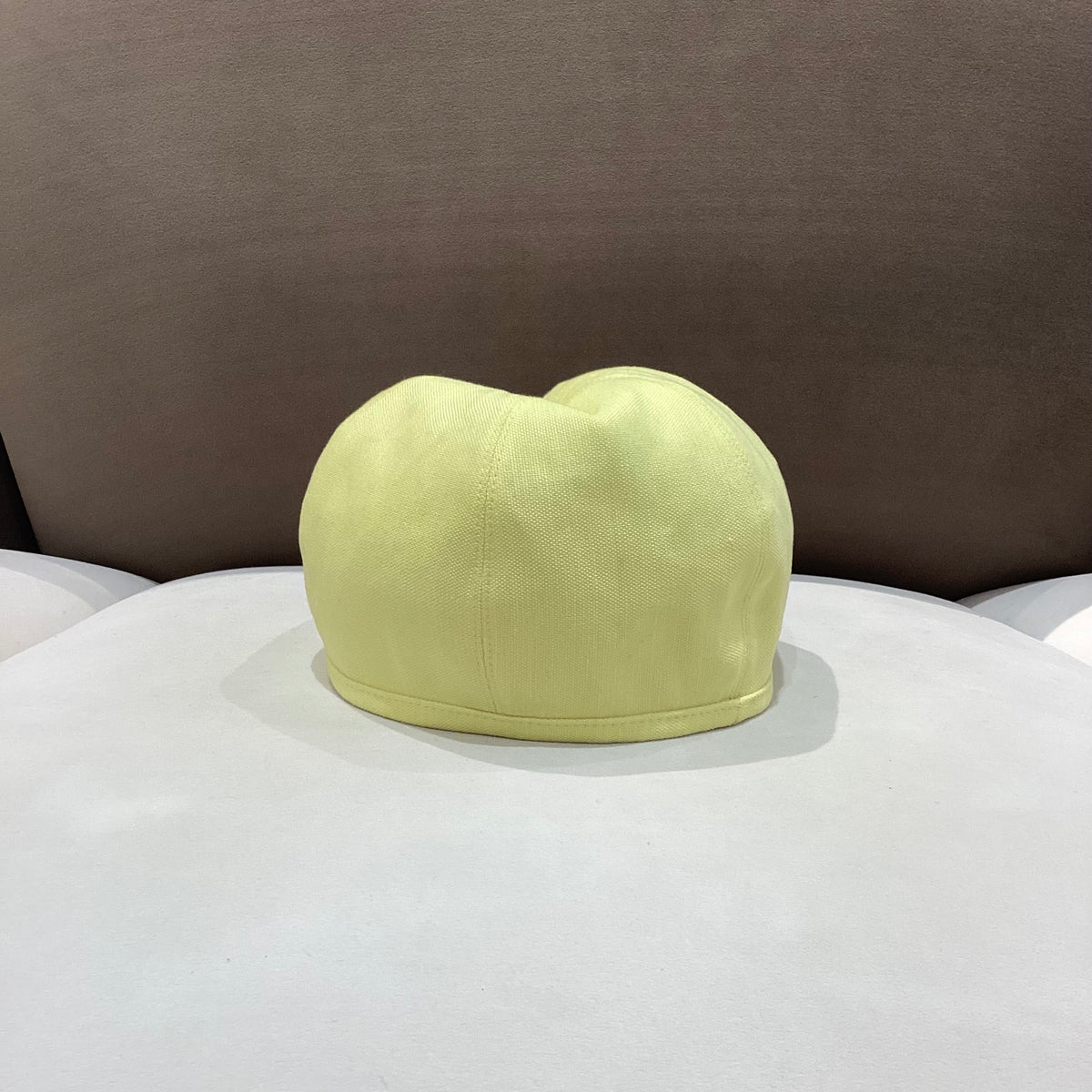 Hermes Vintage Beret Cotton Yellow Hat