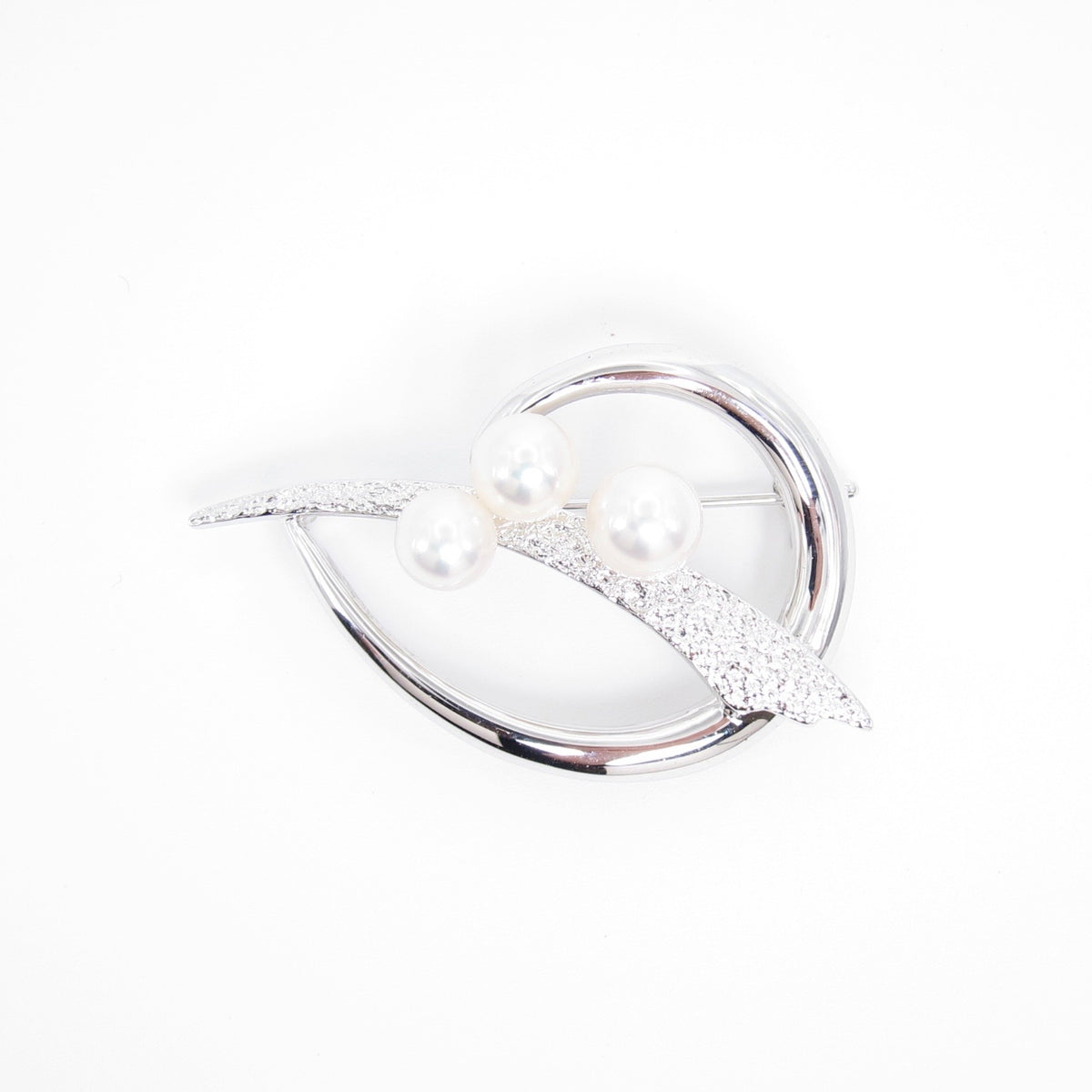 Tasaki Vintage SV Akoya Pearl Brooch