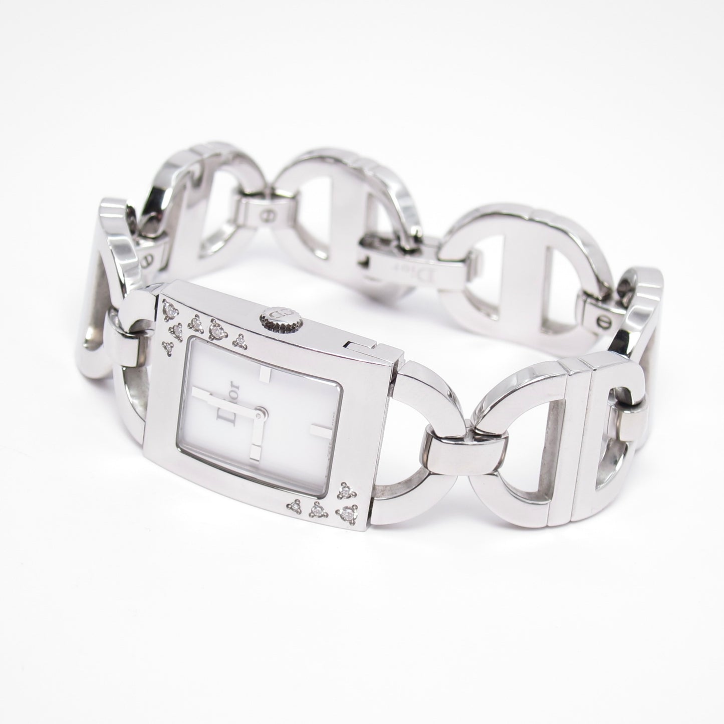 Christian Dior Vintage Malice Shell Pearl Face Diamond Watch