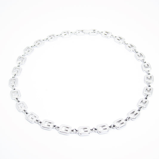 Givenchy Vintage G Logo Silver Necklace