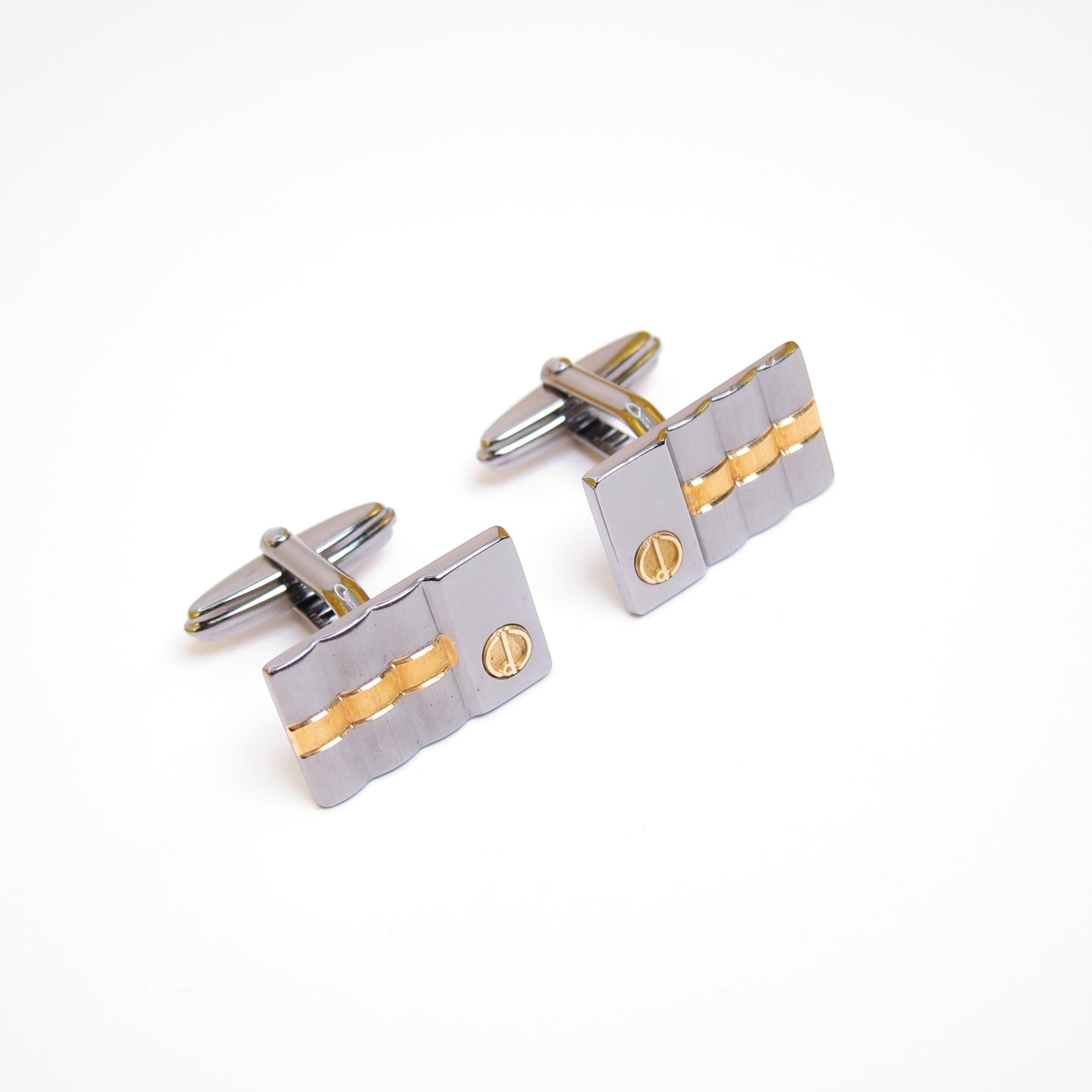 Dunhill Vintage D Logo Two Tone Cufflinks