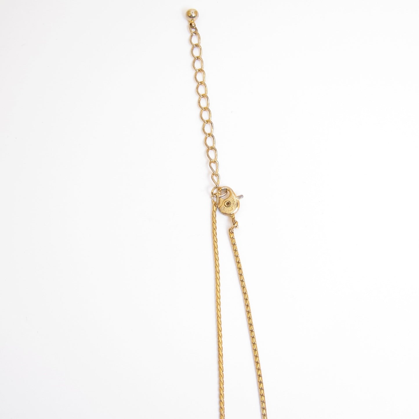 Christian Dior Vintage CD Logo Hexagon Black and Golden Necklace