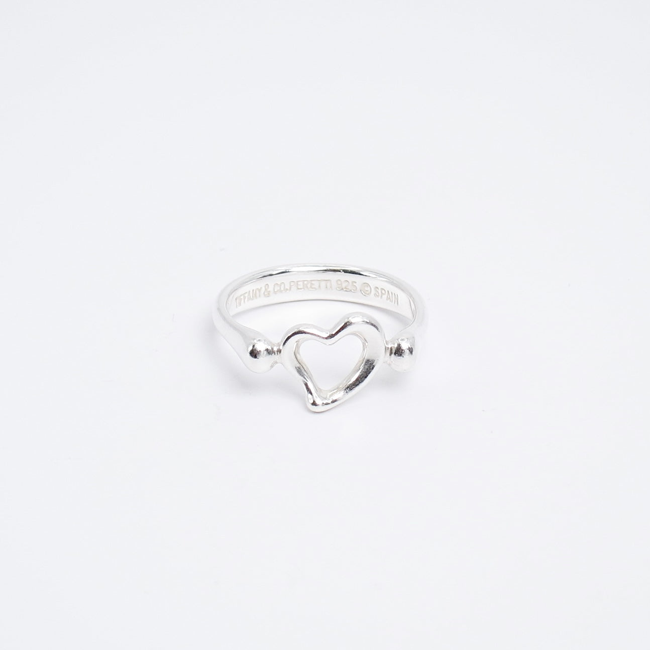 Tiffany Vintage Open Heart 925 Silver Ring
