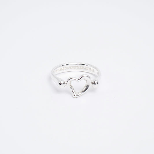 Tiffany Vintage Open Heart 925 Silver Ring