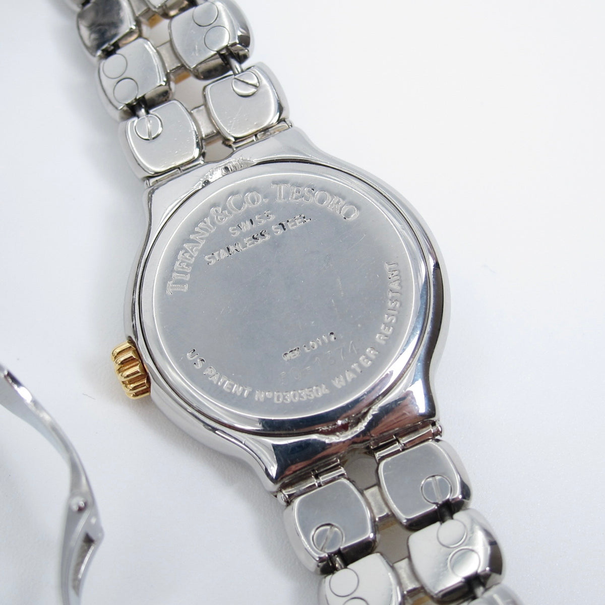 Tiffany & Co Vintage Round White Face 18K Gold and Stainless Steel Watch