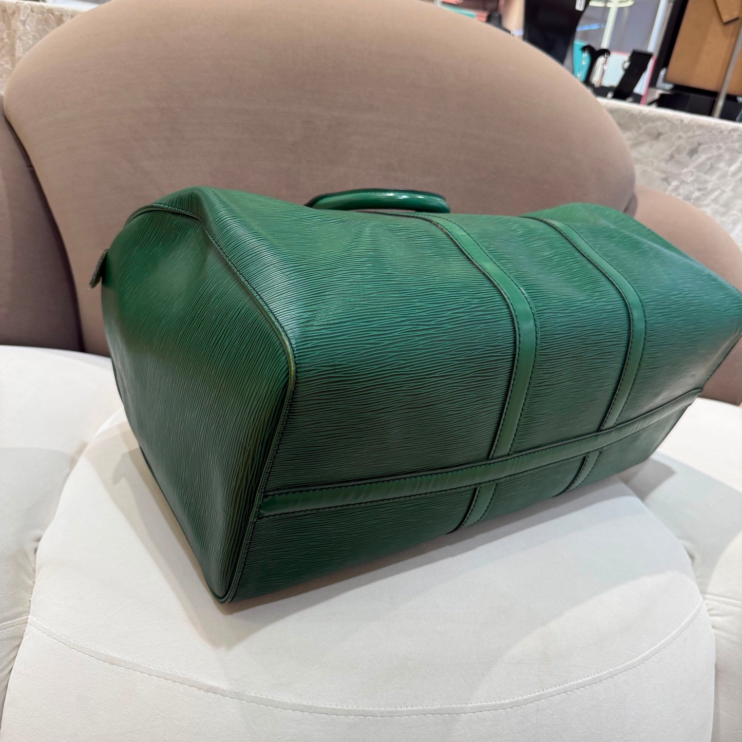 Louis Vuitton Vintage Epi Keepall 50 Green Boston Travel Bag