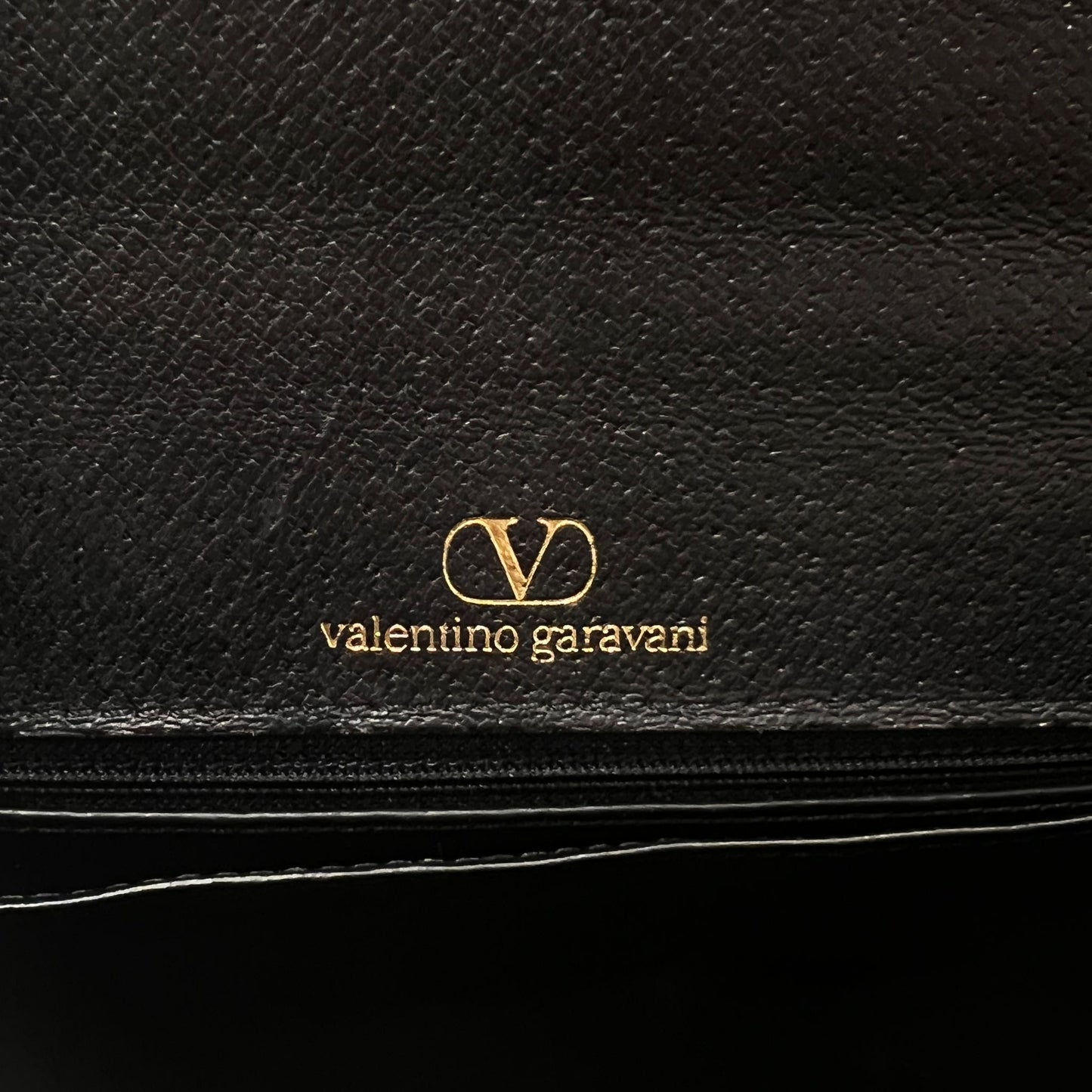 Valentino Garavani Vintage Smooth Leather Black Top Handle Handbag