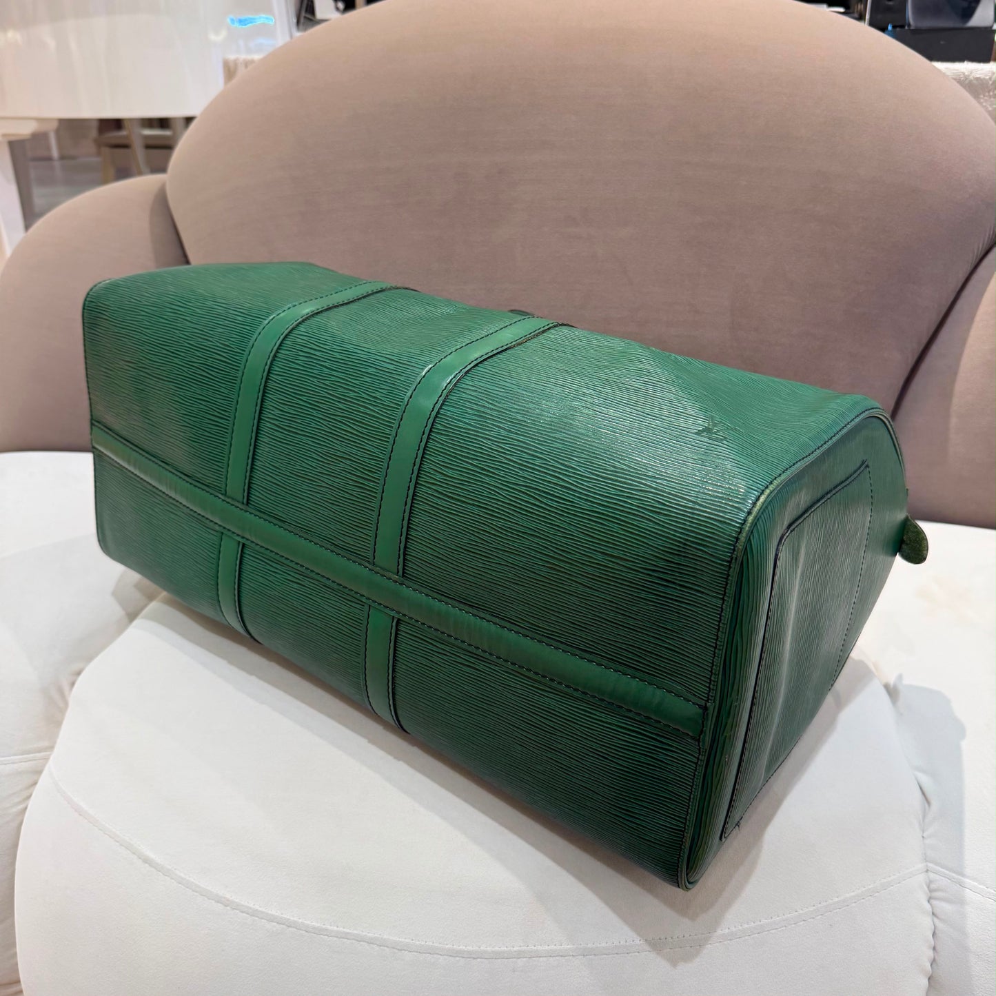 Louis Vuitton Vintage Epi Keepall 50 Green Boston Travel Bag