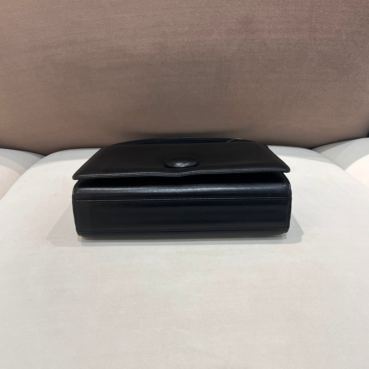 Givenchy Vintage Black Leather Top Handle Handbag