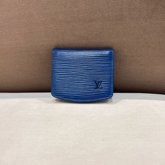 路易威登 Vintage Epi Port Monnaie Boîte Toledo 藍色零錢包