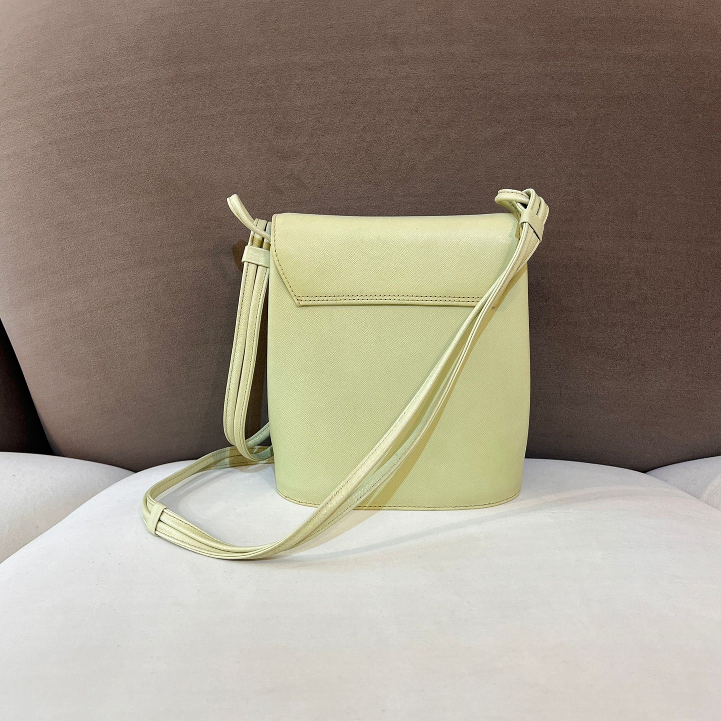 Givenchy Vintage Pastel Mint Green Leather Gold Medallion Shoulder Bag