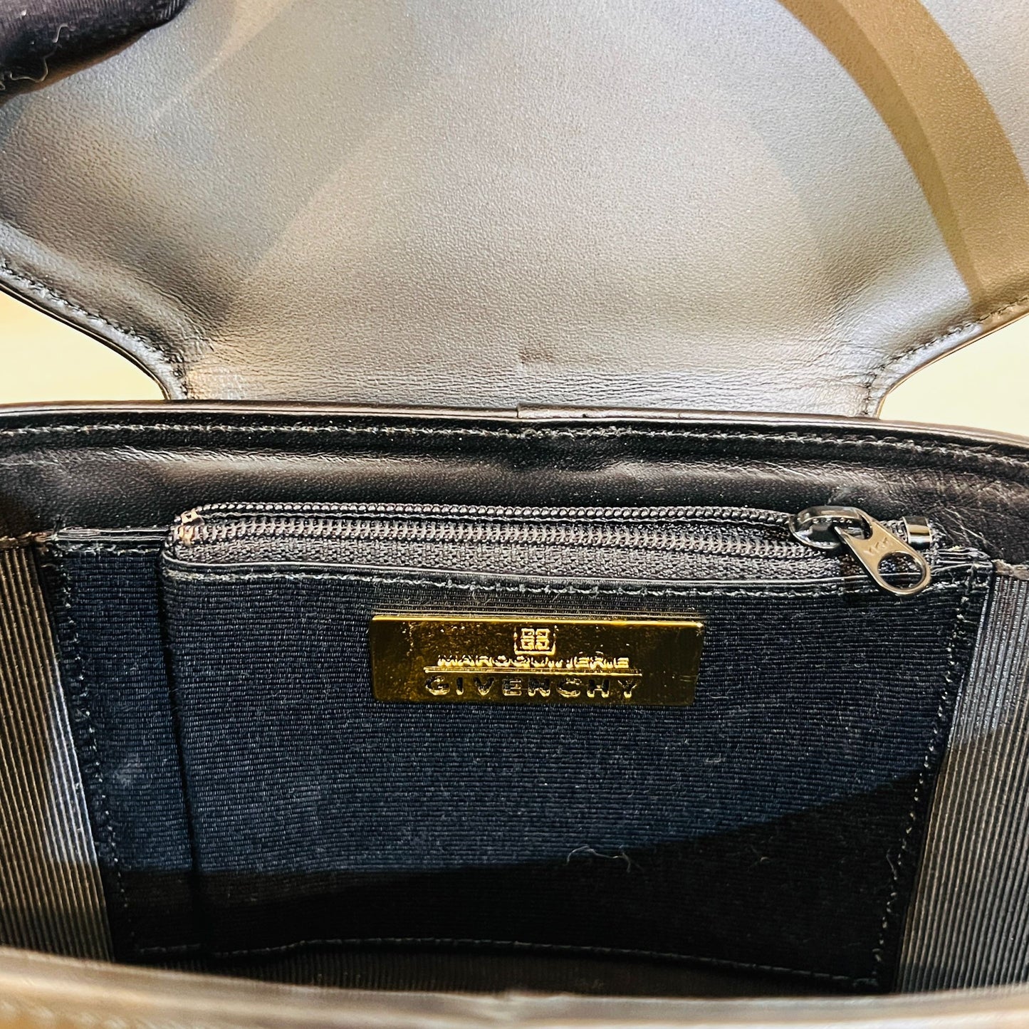 Givenchy Vintage Vanity Box Black Leather Handbag