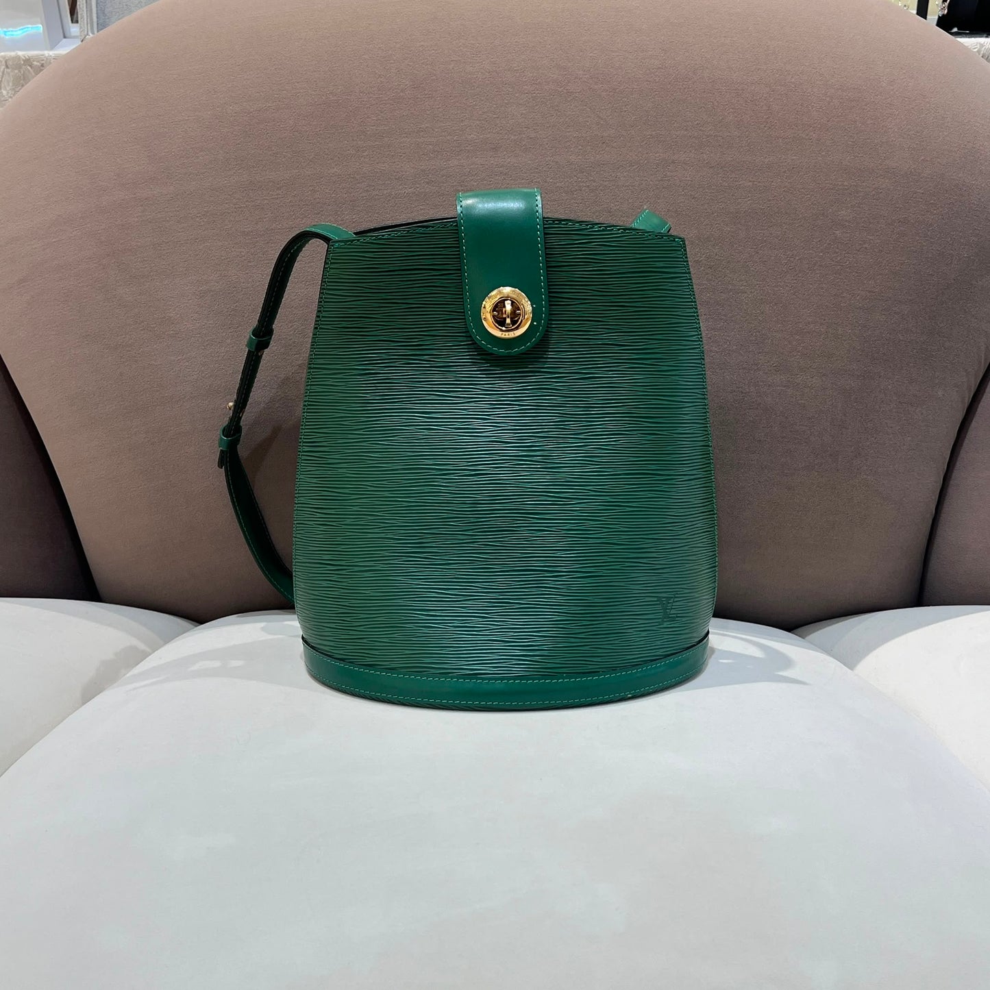 Louis Vuitton Vintage Borneo Green Epi Leather Cluny M52254 Shoulder Bag