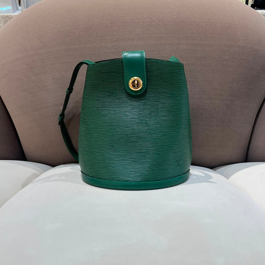 Louis Vuitton Vintage Borneo Green Epi Leather Cluny M52254 Shoulder Bag