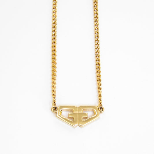 Givenchy Vintage GG Logo Golden Necklace