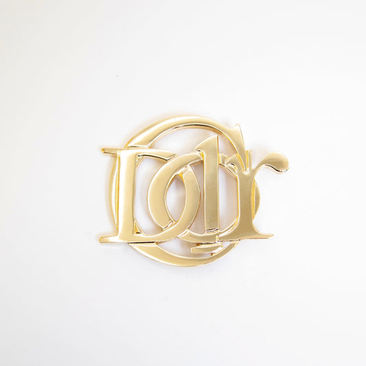 Christian Dior Vintage Dior Logo 金色胸針