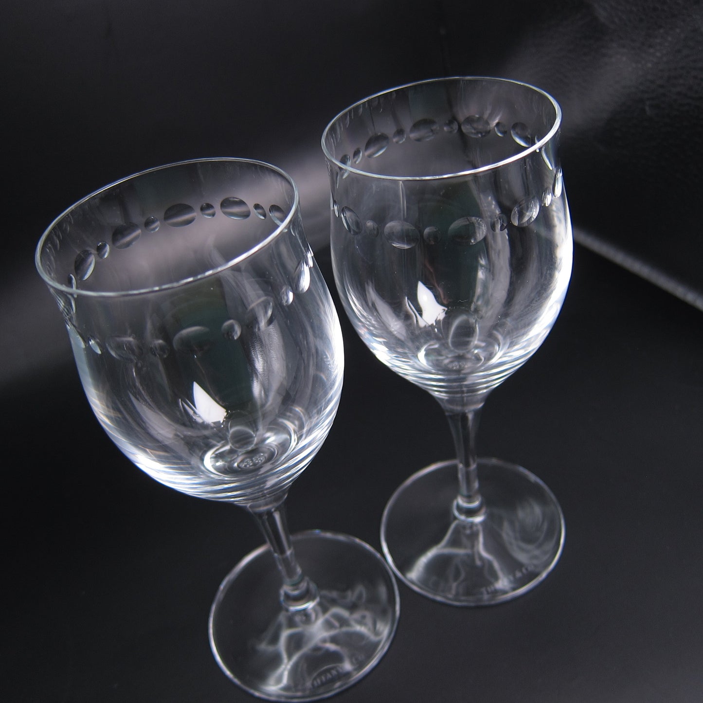 Tiffany Vintage Swing Crystal Wine Glasses Set of 2
