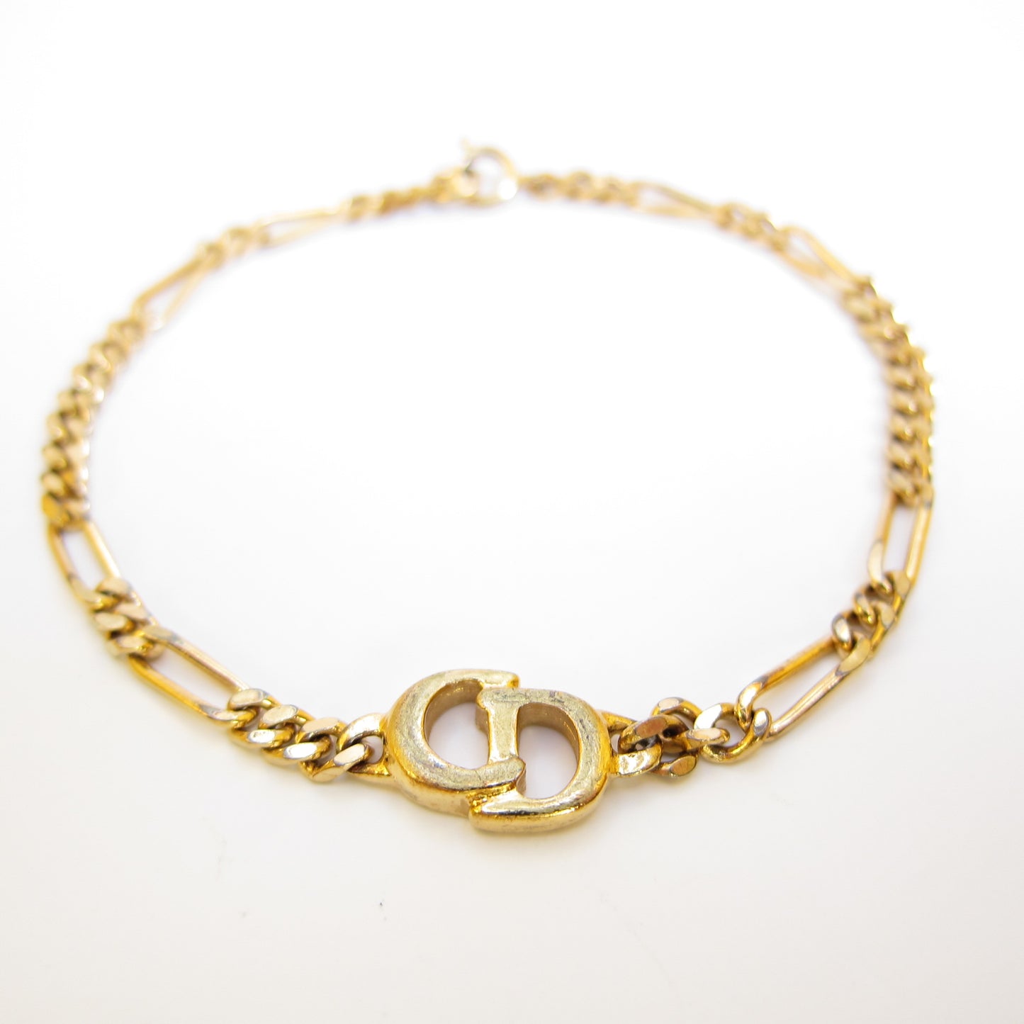Christian Dior Vintage CD Logo Golden Bracelet