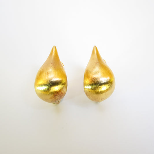Monet Vintage Stylish Golden Clip-on Earrings