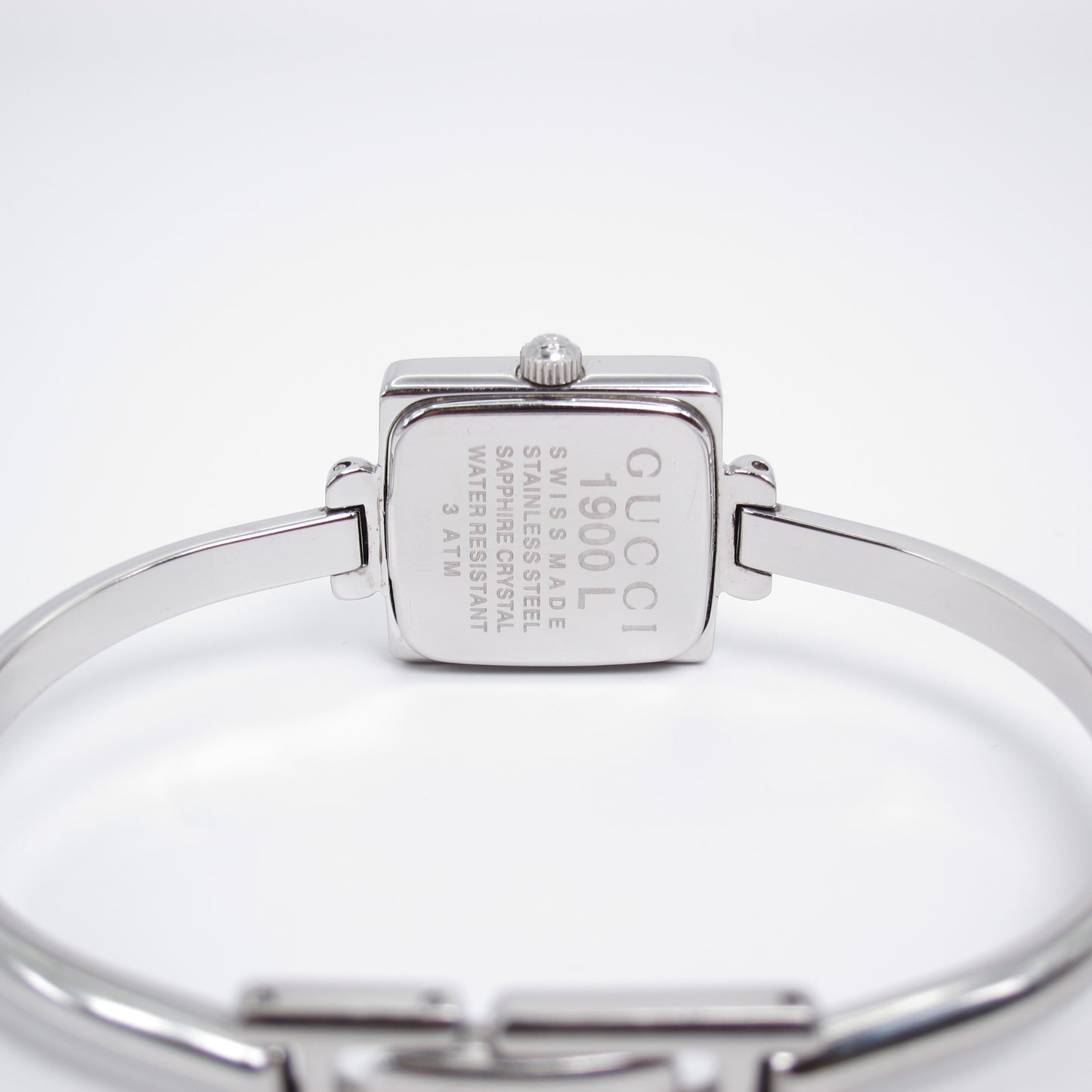 Gucci Vintage Square Face Silver Bangle Watch