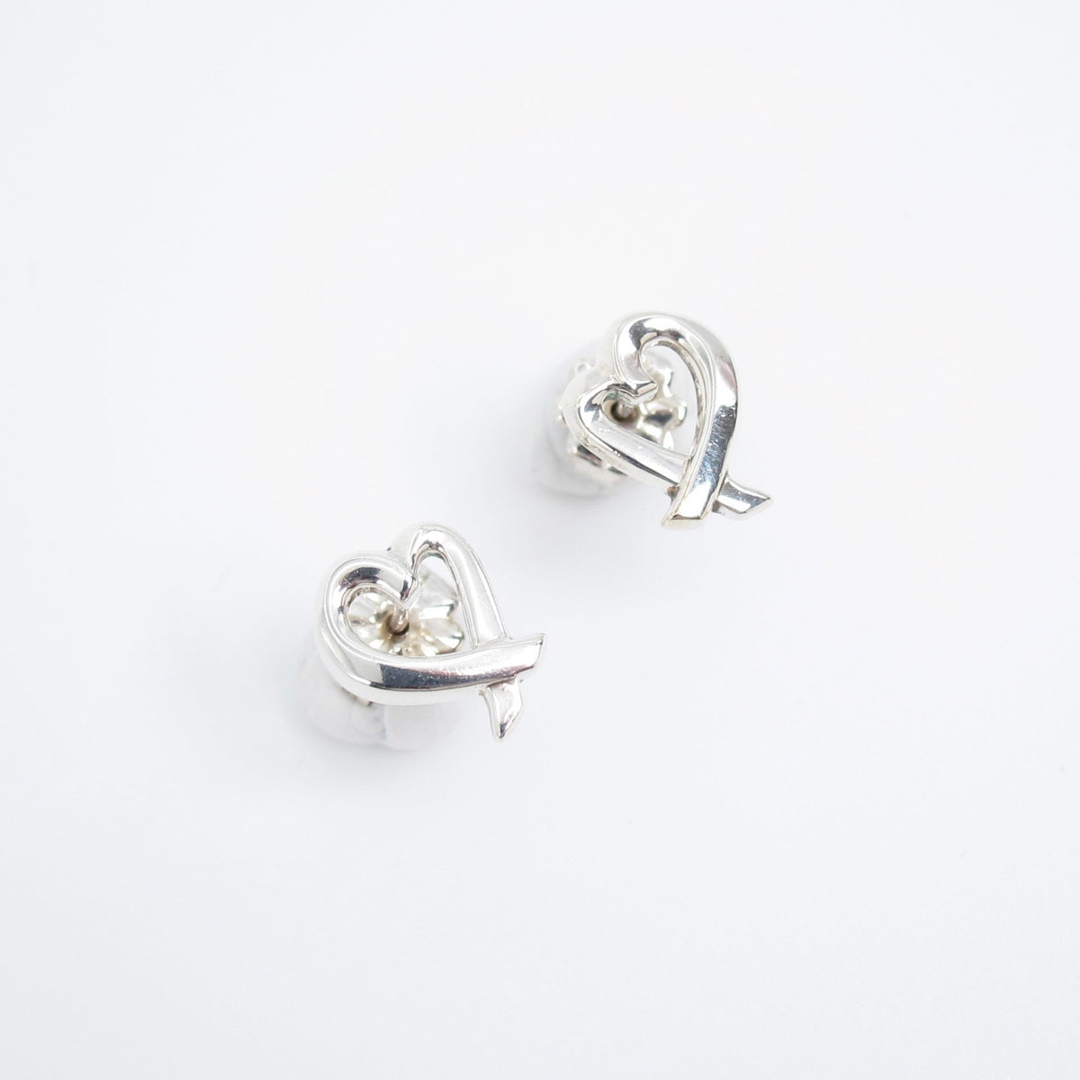 Tiffany & Co. Vintage Loving Heart 925 Sterling Silver Earrings