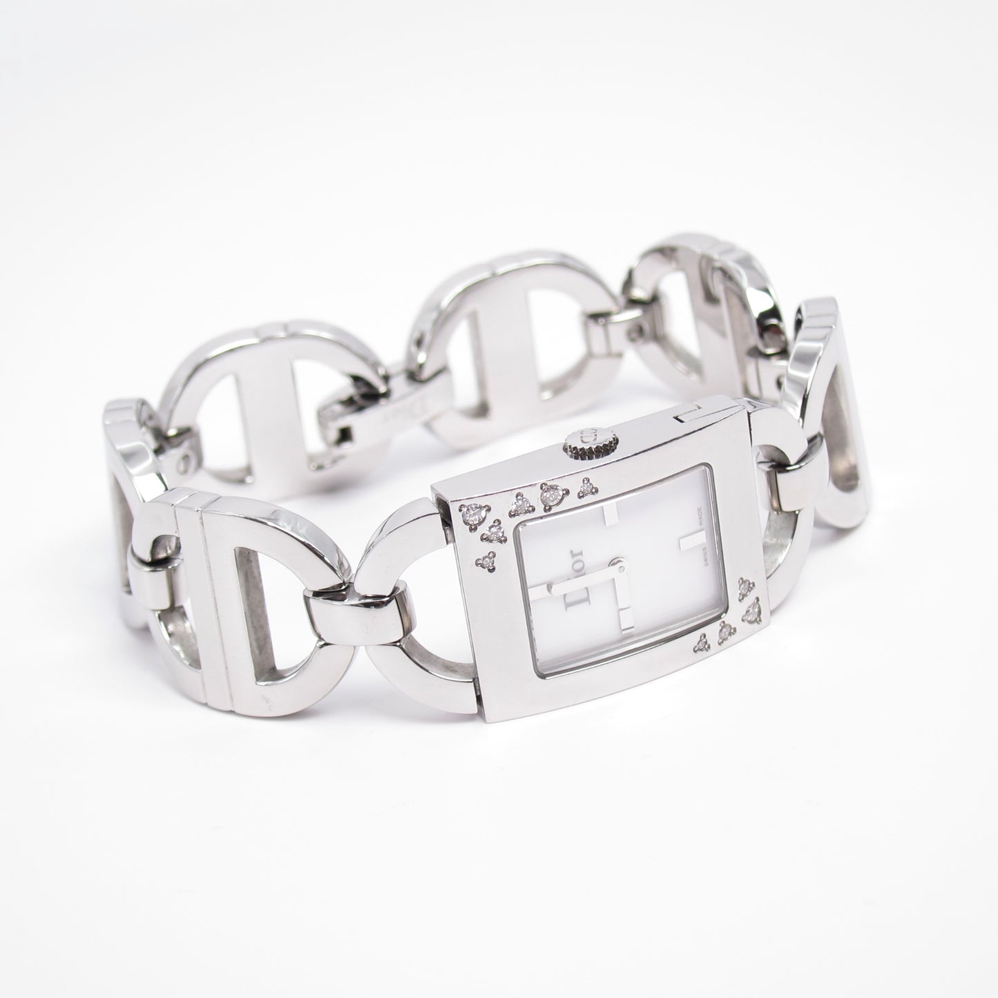 Christian Dior Vintage Malice Shell Pearl Face Diamond Watch