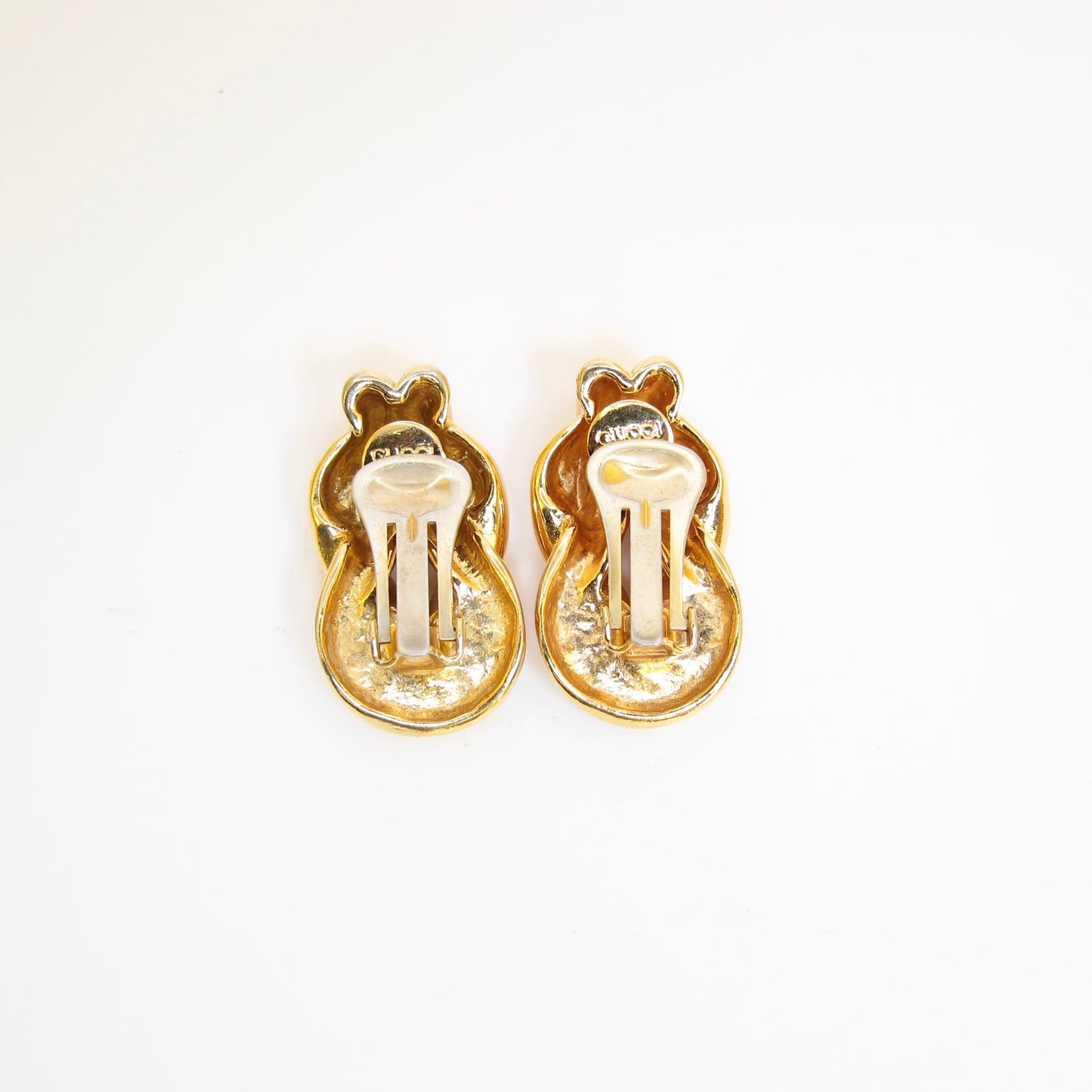 Gucci Vintage Stylish Golden Clip-on Earrings