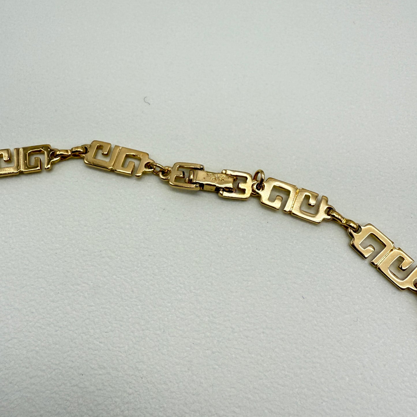 Givenchy Vintage Gg Logo Golden Long Necklace