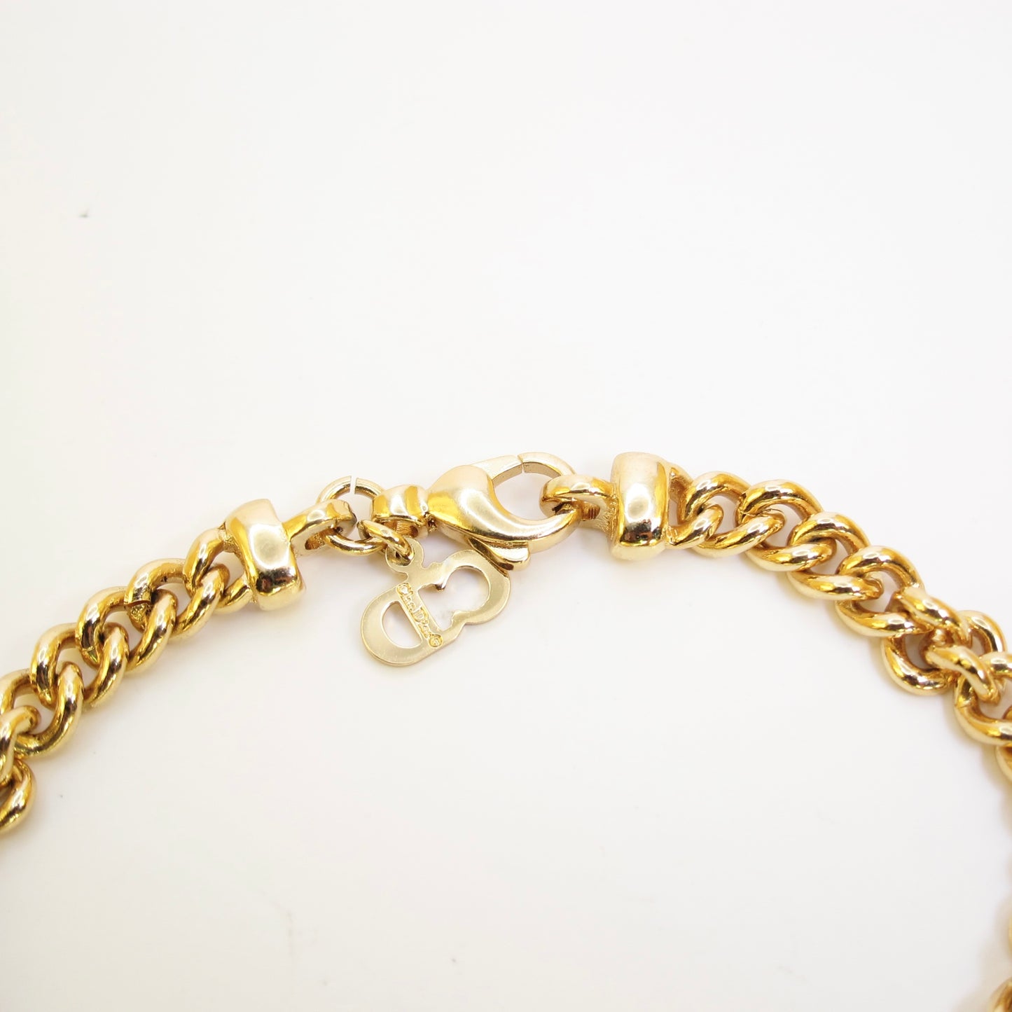 Christian Dior Vintage Rhinestone and Black Golden Bracelet