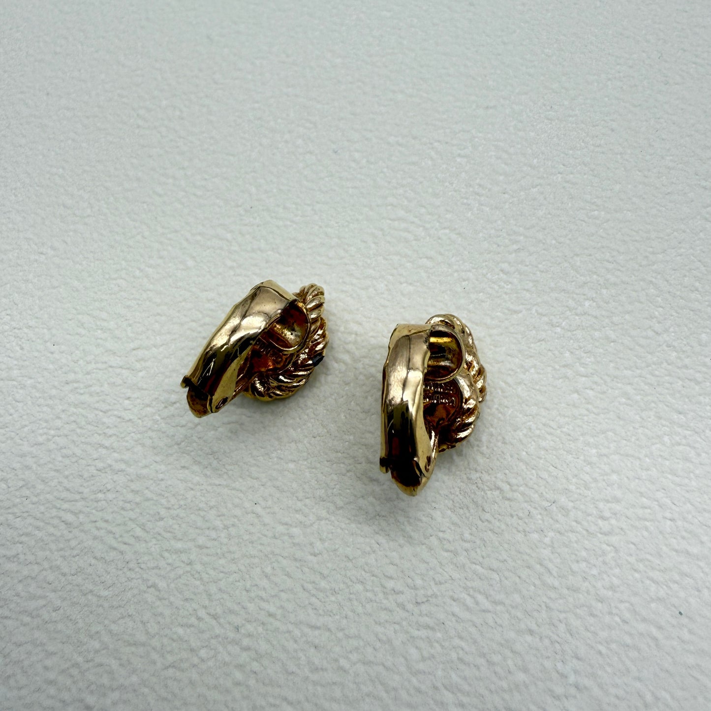 Christian Dior Vintage Twist Golden Clip-on Earrings