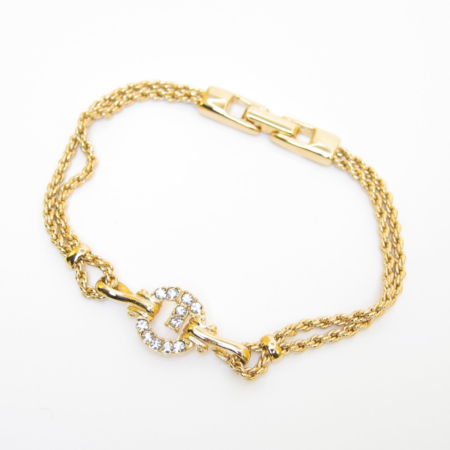 Givenchy Vintage Crystal Double-Rope Bracelet