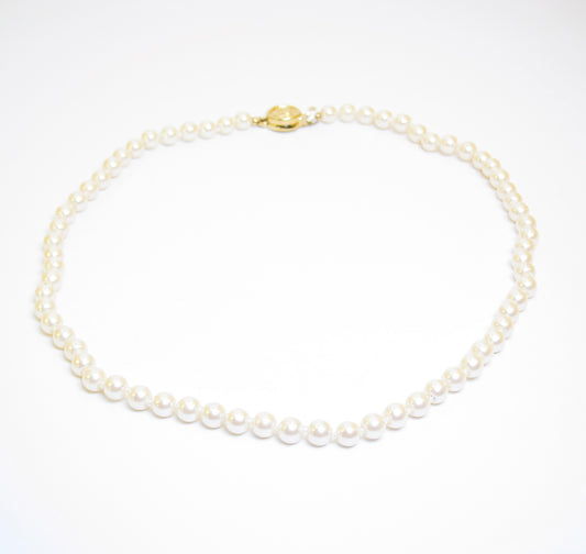 Givenchy Vintage Pearl Necklace with 4G Logo Buckle
